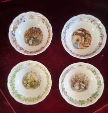 Brambly Hedge Royal Doulton, 4 Schälchen  der Jahreszeiten, 16 cm, I. Wahl