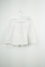 Abercrombie Fitch Y2K White Tiered Lace Mini Skirt Size Small Boho Coquette