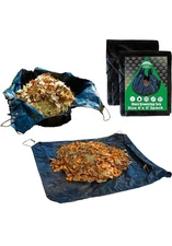 2 Pack 6x6 Feet Drawstring Tarp 9 mil Black Poly Reusable Leaf Garden Bag