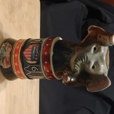 Jim Beam Elephant Decanter Republican Collectible Ceramic Distillery Theme