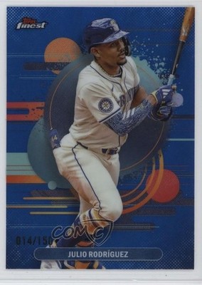 2025 Topps Finest Uncommon Blue Refractor 14/150 Julio Rodriguez Rodríguez 19n6