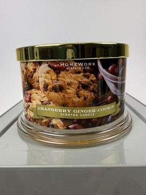 Homeworx by Harry Slatkin Cranberry Ginger Cookie Candle 18oz. 4 Wick