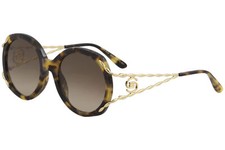 Elie Saab Women's ES014S ES/014S 6A3/86 Havana Fashion Oval Sunglasses 54mm
