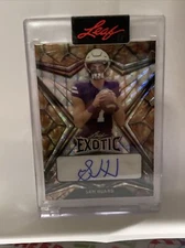 2022 LEAF EXOTIC FOOTBALL SAM HUARD BA-SH2 MOSAIC TURTLE ROOKIE AUTO SSP# 3/4