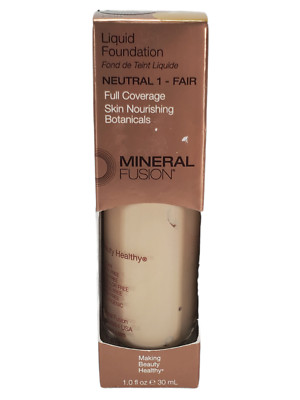 MINERAL FUSION Liquid Foundation NEUTRAL 1 Fair 1oz 30ml BNIB Skin Nourishing