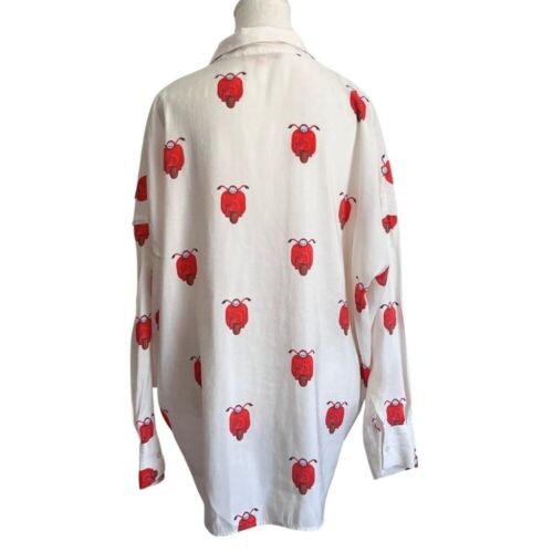 CAMISA CON BOTONES ESTAMPADO NOVEDAD BLANCO ROJO MARFIL VILLA GALLO - L - Imagen 3 de 11