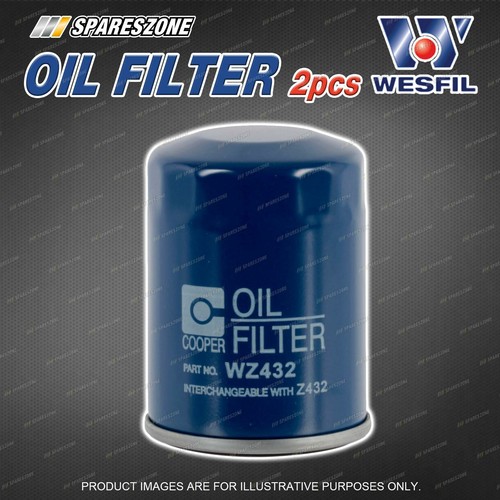 2 Wesfil Oil Filters for Toyota Celica Corolla ZZE123R Hilux YN85R Rav4 ACA20 - Picture 2 of 2