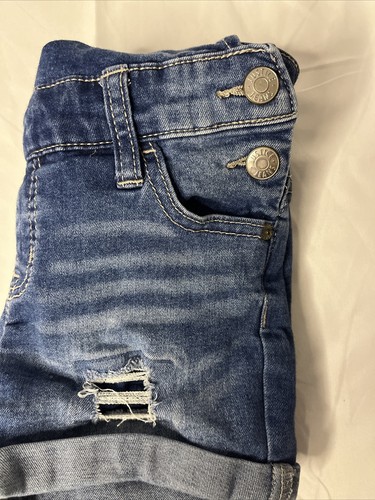 Justice Girl’s Ripped - Look Denim Jean Shortalls Overalls Size 8 - Picture 7 of 7