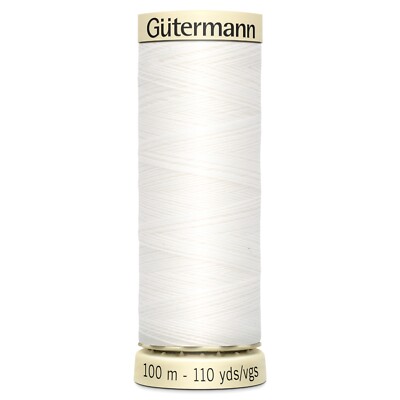 Premiumgarn Gutermann Allnähgarn 100m weiß (800) 100% Polyester