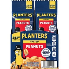 Planters Salted Peanuts 1.75 oz Pack of 18 Healthy Snack 13g Protein