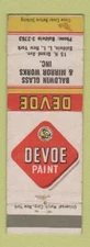 Matchbook Cover - Devoe Paint Baldwin LI NY WEAR