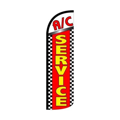 AC Service Swooper Flutter Windless Feather Flag | 3ft W x 11.5ft Tall