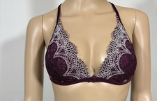 Victoria's Secret Body by Victoria Burgundy Wireless Racerback Bralette Bra sz M
