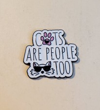 Cats are People Too Magnetic Needle Minder Cross Stitch Embroidery