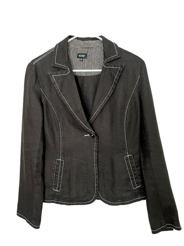 Hobbs Black Linen Jacket White 