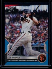 2022 Topps Now #14 Austin Slater Blue Parallel Card #d 1/49
