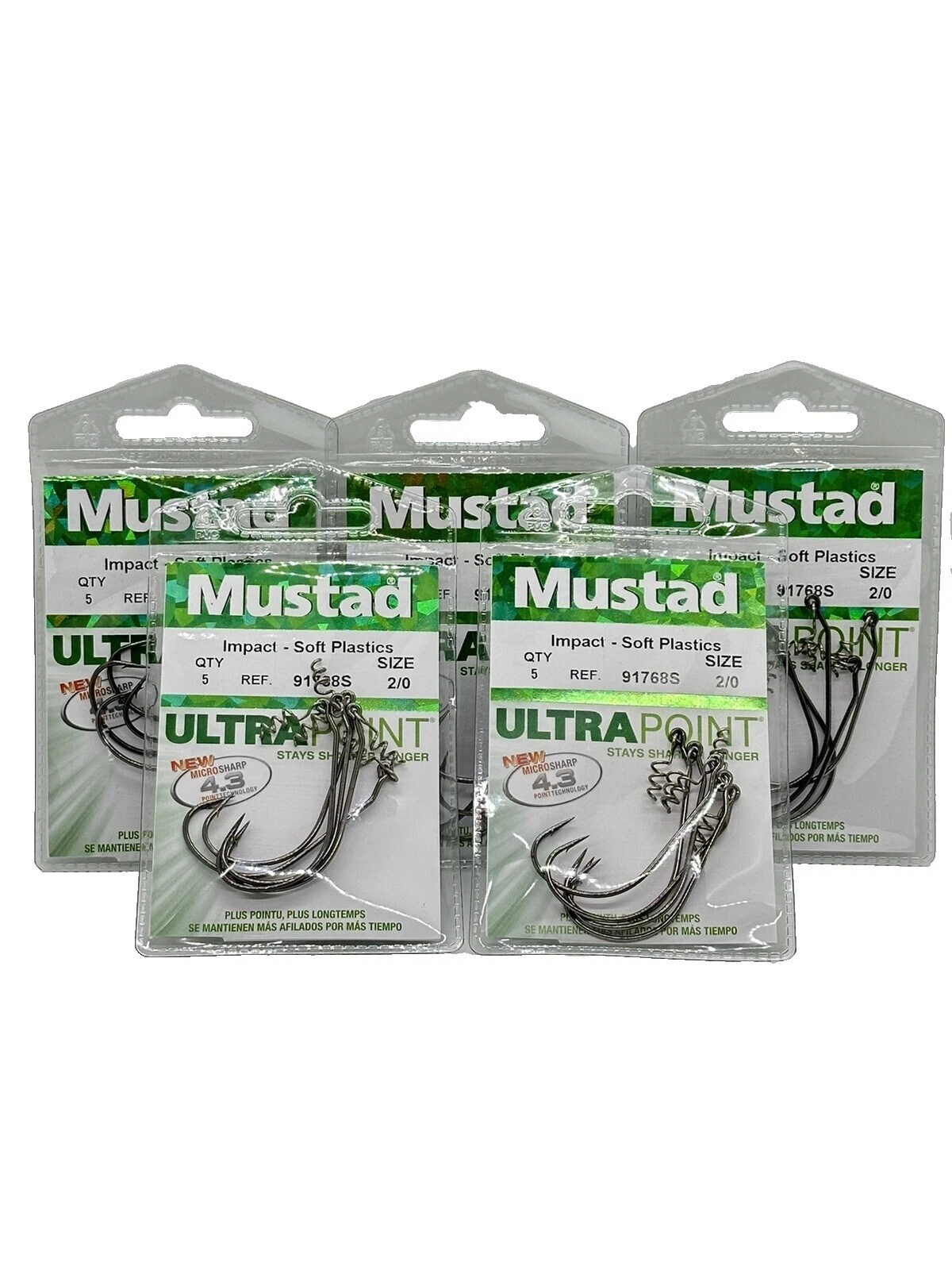 Gancho De Plástico suave Mustad/Gusano ganchos de pesca