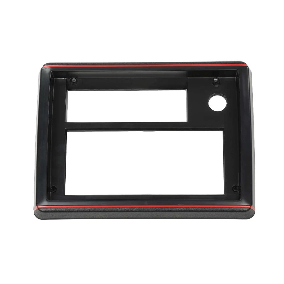 Fit For 81-88 El Camino Monte Carlo SS Radio Face Plate Black with Red Trim - Imagem 2 de 4