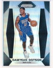 2017-2018 Panini Prizm Silver Basketball Card Damyean Dotson #272 Rookie Auto RC. rookie card picture