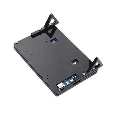 Black Front & Back Shell + Base + Screws For 7 inch Raspberry Pi 2 B LCD Screen
