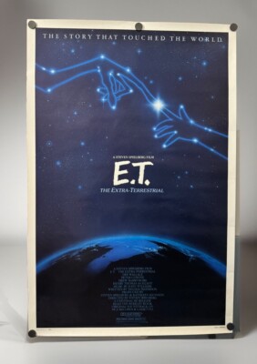 E.T. THE EXTRATERRSTRIAL 1985 27”x41” ONE SHEET Theatrical MOVIE
