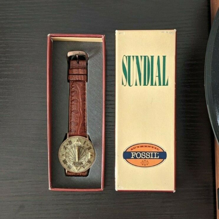 Vintage Collectible | Fossil Sundial Wristwatch with Vintage Collectible | Fossil Sundial Wristwatch with