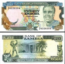 ZAMBIA - 20 Kwacha 1989 FDS - UNC