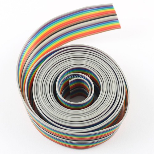 2M Meter 1.27mm Pitch 18 Way Wire Conductor Rainbow Color IDC Flat ...