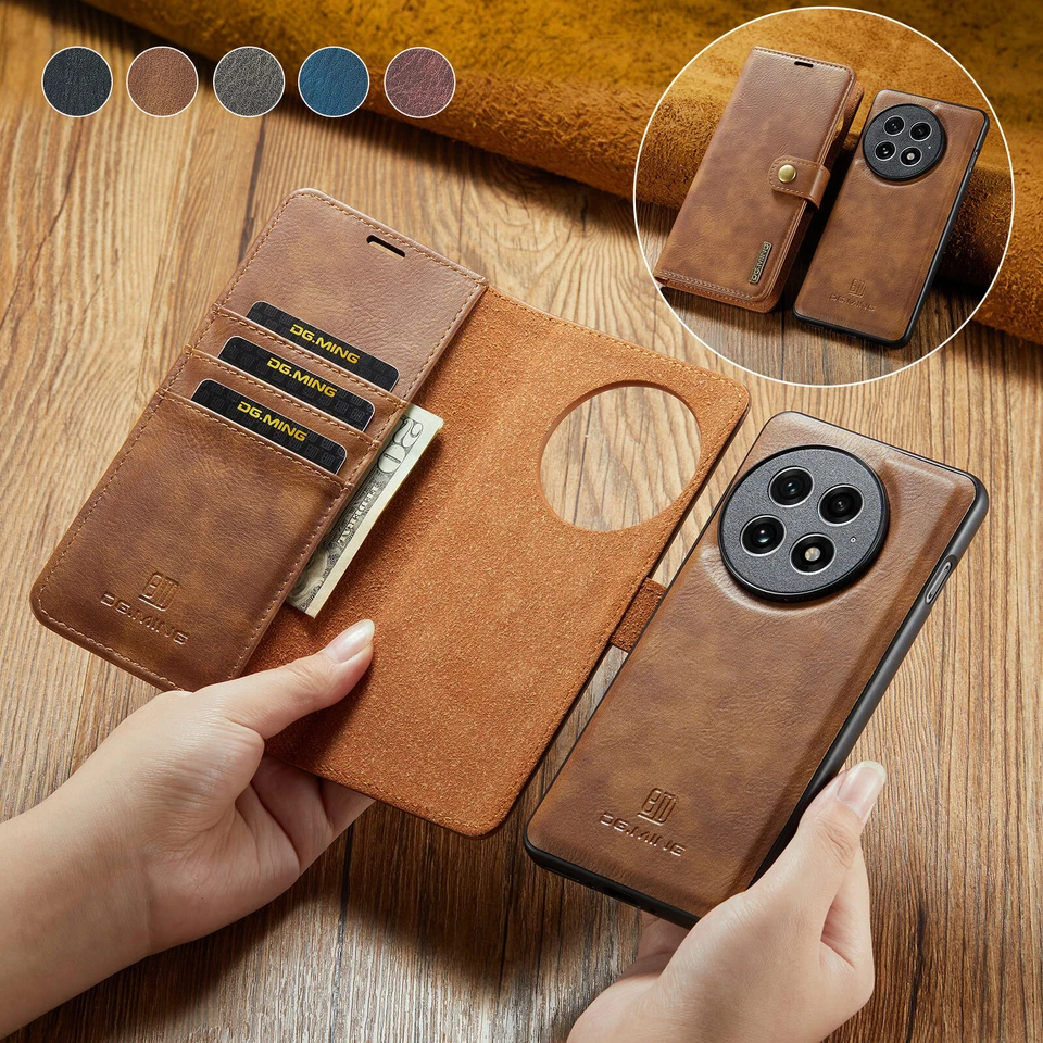For OnePlus 13, Luxury Magnetic Separate Cover 2in1 Flip Leather Wallet Case - Image 4 of 4