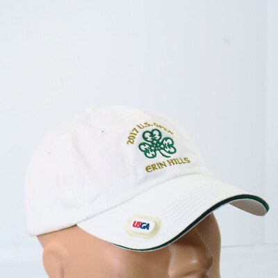 2017 U.S. Open Erin Hills Golf Hat White Strapback Cap USGA Member Official Tour 2017 US Open Erin Hills Hat Cap White Strap Back Golf USGA  main image 3