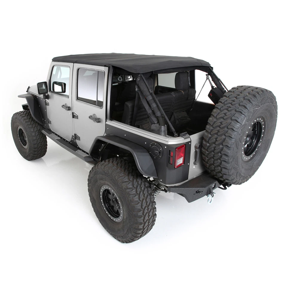 Combo Smittybilt Bowless ventanas tintadas superiores para Jeep Wrangler JK Unlimited 4 puertas Foto 4 de 4