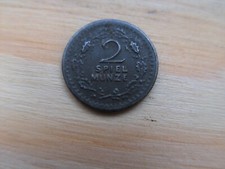 Altes Rechengeld Metall 2 Mark 