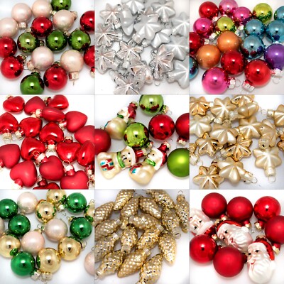 Mini Christbaumkugeln Ø 2,5 cm Echt-Glas Baumschmuck Weihnachtskugeln Baumkugeln
