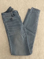 American Eagle Skinny Jegging Jean Women's Light Wash Blue Size 00 Super Stretch