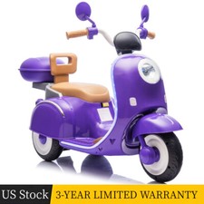 Kids Motorcycle 3-Wheel Electric Ride-On Car 12V Large Storage Space for Age 3-6
