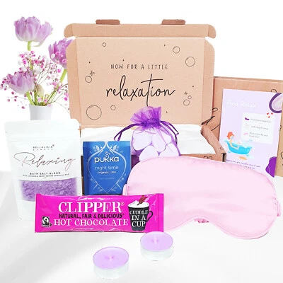 BELLALISIA Relaxation Letterbox Pamper Hamper Bath Gift, Relaxing Birthday Teachers present
