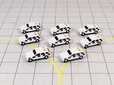 8x AIRFIELD SECURITY CARS 4x4 Airport Vehicles GSE Scenery Models 1:200 Scale