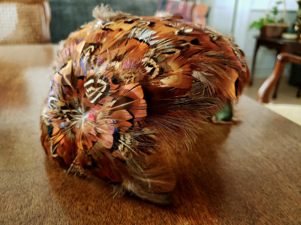 Vintage Pheasant Feathered Hat 20s - 30s Art Deco Style  display picture 1