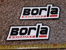 Lot Of 2 Borla Exhaust Racing Decals Stickers Nascar Nhra Corvette Mustang