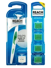 REACH Ultraclean Access Snap-On Flosser & Flosser Refill Head 28 ea #S17
