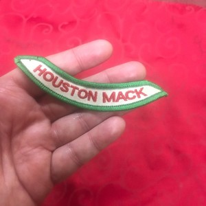 RARE Houston Mack truck patch green red white embroidered small 1970's - 1990's