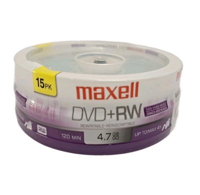 15-Pack Maxell DVD+RW Blank Recordable DVDs 4.7 GB / 2 Hrs Rewriteable 