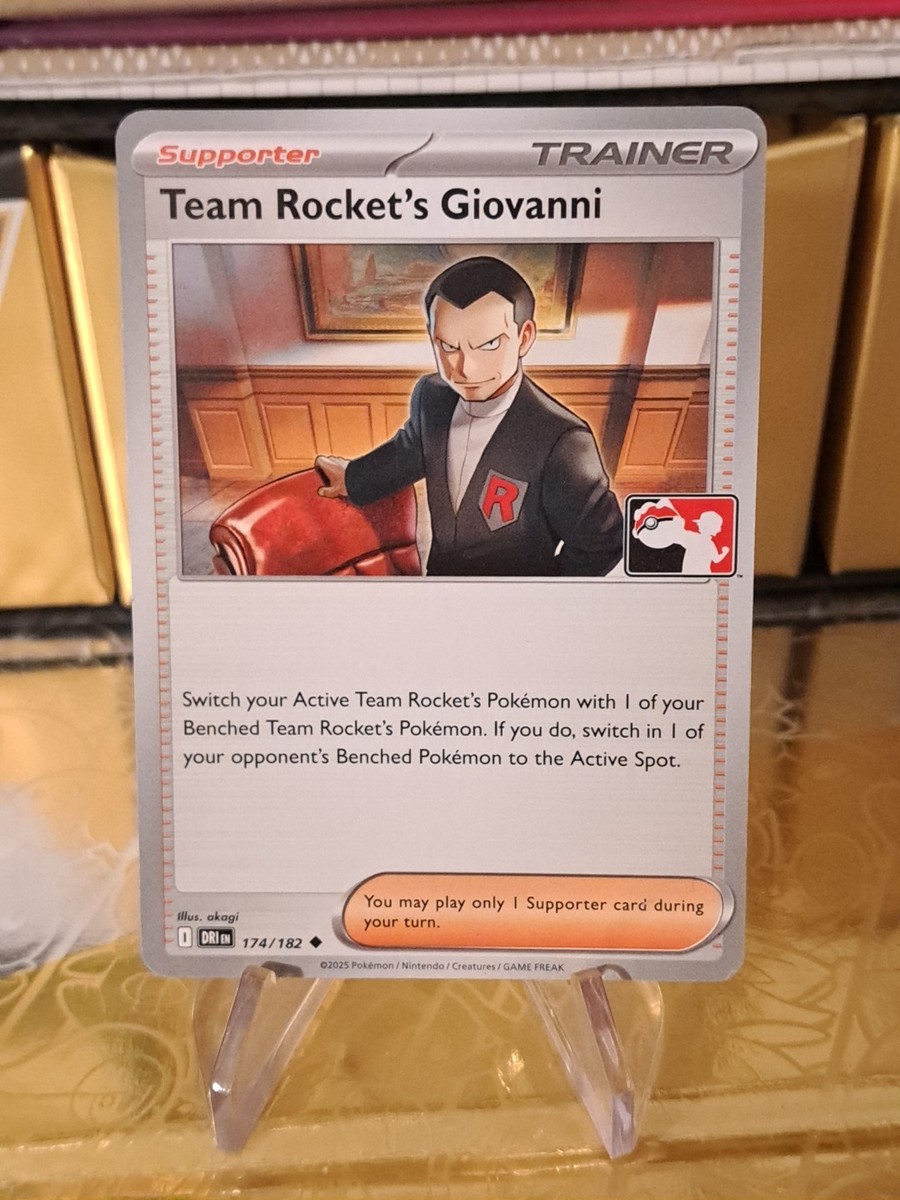 Team Rocket's Giovanni Prize Pack Series 8 Promo Pokemon Card NM