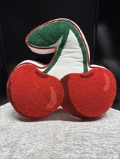 Mizrahi Home Decor Two Cherries Pillow 18” X 16” NW/OT