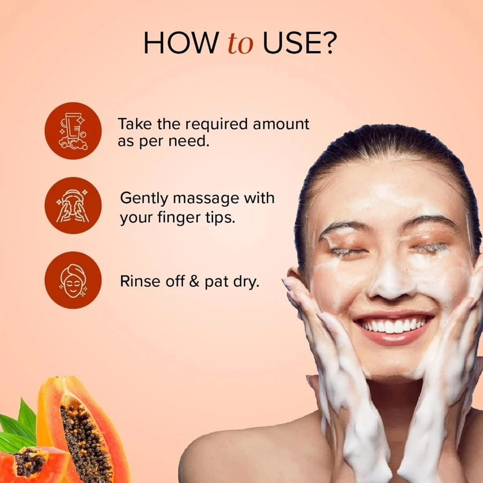 Jabón facial natural de papaya Khadi | Ilumina y promueve una piel sana | 100 ml Foto 4 de 4