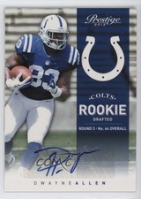 2012 Playoff Prestige Rookie Signatures 29/899 Dwayne Allen #263 Auto 19fp