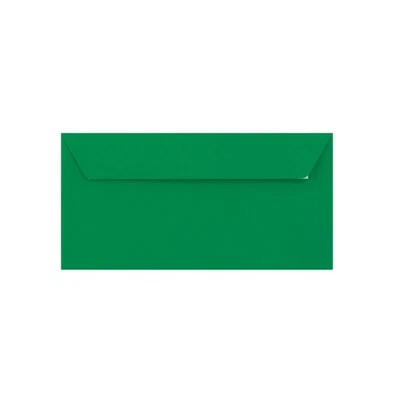CLARIANA 110 x 220 Dark Green DL Envelope | Peel/Seal | 120gsm Straight Flap Envelope