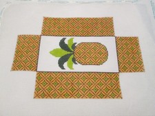 PINEAPPLE BRICK COVER-J CHILD-HANDPAINTED NEEDLEPOINT CANVAS