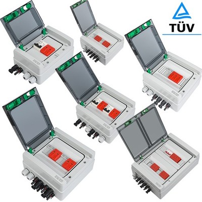 Solarpanel Anschlusskasten PV DC AC 1-2-3-4 Strings Überspannungsschutz 1000V