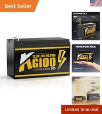 12V 7Ah Lithium LiFePO4 Deep Cycle Battery,4000 Deep Cycles Lithium Iron Pho...